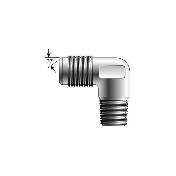 Male JIC 37 Flare to Male Pipe NPTF, 90 SAE to SAE 8MJ-16MP90